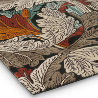 Alfombra de Lana de Nueva Zelanda con Diseño Floral, Hecha a Mano, Rectangular, Estilo Bohemio, Antideslizante, con Base de Algodón, para Dormitorio