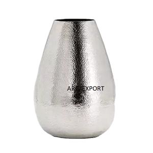 แจกันดอกไม้โลหะสีเงินคลาสสิกแจกันดอกไม้ประดับโต๊ะชุบเงาขนาดใหญ่สำหรับตกแต่งห้องนอน - Product Image 1