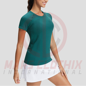 Moisture Wicking Fitness Gym Exercise Training Women Gym T <b>Shirt</b> Athletic Activewear Gym T <b>Shirt</b> For Ladies - Product Image 3