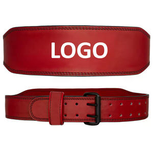 Cinturón de levantamiento de pesas de cuero reforzado, diseñado para levantamiento de potencia, levantamiento olímpico, culturismo y entrenamiento funcional. - Product Image 1