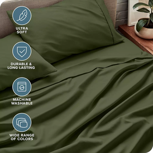 100% Linen <b>Flat</b> <b>Fitted</b> <b>Sheets</b> Sets Fabric Eco-Friendly Therapy Moisture-wicking <b>Flat</b> <b>Fitted</b> <b>Sheets</b> Sets - Product Image 5