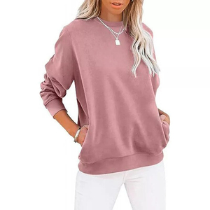 เสื้อสเวตเชิ้ตโอเวอร์ไซส์ทรงหลวม ผ้าคอตตอนหนานุ่ม ซักแล้วไม่หด คอวี แขนยาว ไซส์ใหญ่พิเศษสำหรับผู้หญิง สไตล์เกาหลี - Product Image 4