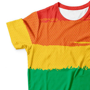 T-shirt personnalisé en polyester à rayures arc-en-ciel 3D, sublimation, motif coloré LGBT Pride, vêtements d'été, t-shirts par sublimation - Product Image 4