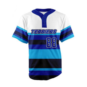 เสื้อเบสบอลซอฟต์บอลผู้ชายแบบใหม่สีขาว เสื้อเบสบอลเยาวชนทรงเข้ารูป เสื้อเบสบอลแบบสั่งทำพิเศษสำหรับทีม - Product Image 3