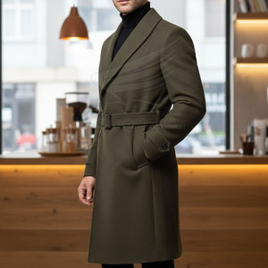 Manteau d'affaires professionnel en laine pour homme, style formel, avec garniture en fourrure respirante, personnalisable pour les marchés mondiaux - Product Image 5