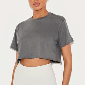 เสื้อยืดโอเวอร์ไซส์ทรงหลวม แขนสั้น ล้างสีแบบแอซิดวอช สำหรับเด็กผู้หญิง ไซส์พลัส สไตล์ลำลอง - Product Image 1