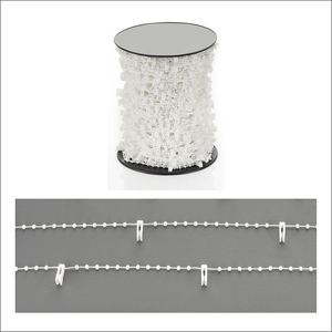 Attaches de rideaux en plastique blanc avec fil métallique, installation facile, style simple, accessoires de rideaux pour systèmes de tringles. - Product Image 2