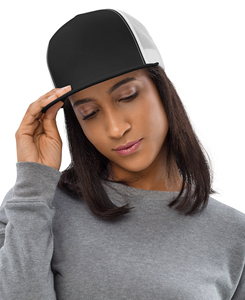 Gorra Trucker Ligera Unisex de Malla Blanca y Negra, 6 Paneles, Ajustable, Diseño Sólido, Casual, Primavera/Verano, MOQ Bajo - Product Image 5