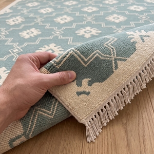 Custom Kilim Area <b>Rug</b> Geometric Wool Carpet Washable Pet Friendly <b>Non</b> <b>Slip</b> Floor Mat for Living Room Bedroom - Product Image 6