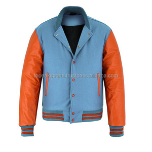 Blouson universitaire homme en laine bleu ciel à col montant, nouveau design OEM 2026, haute qualité, faible MOQ, chauffant, hiver, couleurs personnalisables - Product Image 4