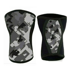 Genouillère de compression élastique pour femme, motif camouflage, en polyester - Product Image 4