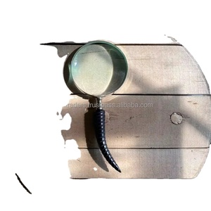 Loupe à main de luxe, nouveau design, OEM pris en charge, personnalisable, poignée en corne de buffle, verre 5 pouces, écologique, haute visibilité - Product Image 2