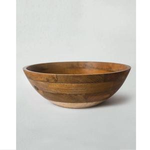 Tazón de Madera Hecho a Mano en India para Servir Ensaladas, Frutas y Bocadillos, Acabado Natural, Duradero, Disponible al Mejor Precio del Mercado - Product Image 4