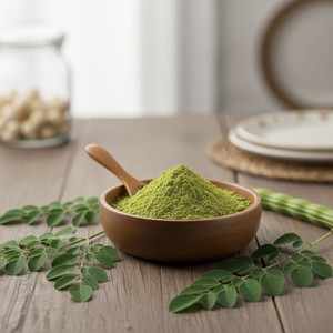 Poudre d'extrait de feuilles de Moringa sauvage de qualité supérieure, qualité alimentaire, complément alimentaire super-alimentaire à base de plantes - Product Image 2