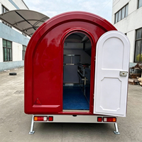 Remorque alimentaire mini incurvée sur mesure de 3,66 m, chariot de restauration compact pour burgers, kebabs, bretzels grillés, crêpes, marchés, location États-Unis, Royaume-Uni, Australie