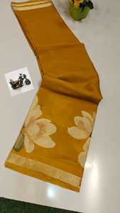 Girls Women Apparel Dress <b>Sari</b> Material Eco Friendly Silk Woven <b>Fabric</b> Florals Pattern Quick Dry Lightweight In Stock Items - Product Image 5