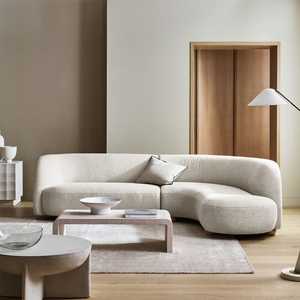 Conjunto de sofás modernos en forma de L, tapizados en tela, conjunto de sofás de lujo, conjunto de sofás para sala de estar, muebles para casa, villa, apartamento, uso en bodas - Product Image 5