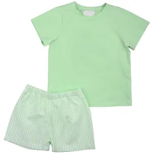 soft 100% cotton baby boys girls simple summer tee shirt and shorts kids summer clothing Big Boys Clothing Sets 100% Cotton