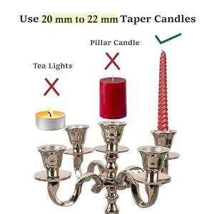 Support de bougie moderne en aluminium de qualité supérieure, décoratif et unique, pour mariage, événement, fête, décoration de table à bas prix - Product Image 4