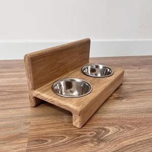Gamelle pour chien en bois de style rustique, produit pour animaux de compagnie écologique et promotionnel pour l'alimentation quotidienne - Product Image 2