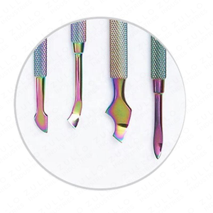 Herramienta de Acero Inoxidable de Doble Punta para Empujar y Raspar Cutículas, para Manicura y Pedicura Profesional, Limpieza y Cuidado de Piel Muerta - Product Image 3