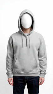 Custom Quarter Zip Hoodie <b>Blank</b> Unisex Relaxed Fit 3/4 Sleeve Heavyweight Fleece Pullover Streetwear Manufacturer Wholesale - Product Image 6