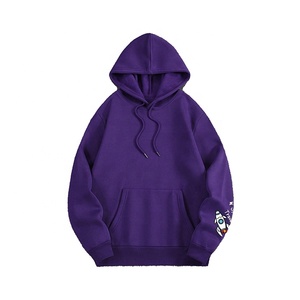 Haute qualité grande taille sweats à capuche décontractés en coton personnalisé surdimensionné à capuche hiver polaire broderie sérigraphie - Product Image 1