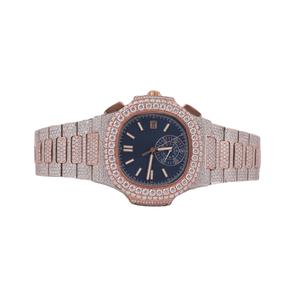 Reloj de lujo con diamantes de moissanita para hombre, estilo Hip Hop, correa de acero con pantalla, reloj de regalo de cumpleaños perfecto para Ocation - Product Image 1