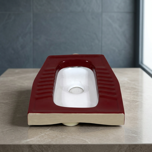 Red Double Color Eastern Orissa Squatting <b>Pan</b> Toilet - Premium <b>Ceramic</b> Designer Sanitary Ware WC Export Quality - Product Image 3