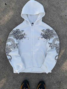 Sudadera con Capucha de Invierno de Primera Calidad, con Cierre, Suave y Transpirable, con Bolsillo, Unisex, 100% Algodón, 450GSM, Personalizable - Product Image 4