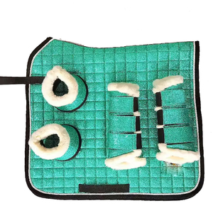 High Quality Fleece Lining Jumping Saddle Pad Full Set-Customizable Color & Size Western/<b>Equestrian</b> Style - Product Image 3