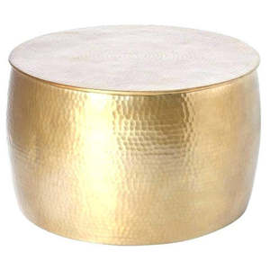 Table basse élégante la plus vendue, argentée avec finition martelée, table de salon en métal, mobilier de salon personnalisé - Product Image 2