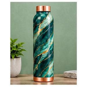 Botella de Agua de Cobre Ecológica con Diseño Clásico de Diamantes y Tapa de Rosca para Uso en Exteriores - Product Image 4