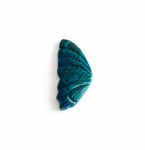 Par de alas de mariposa de crisocola natural talladas a mano para la fabricación de joyería personalizada al por mayor - Product Image 2