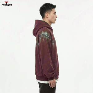 Sweat-shirts d'hiver pour hommes à logo personnalisé, tendance et de haute qualité, effet délavé à l'acide, impression numérique, 100% coton, fabriqués au Pakistan - Product Image 3
