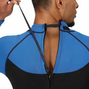 Traje de Neopreno Unisex de 7.0mm, Manga Larga, Cuello Alto, Cierre Trasero, Impermeable, para Todas las Estaciones, Diseño Color Block - Product Image 2