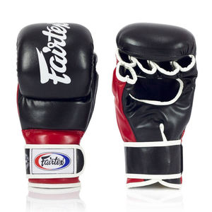ถุงมือ MMA Fairtex คุณภาพสูง ผลิตตามสั่ง หนังวัวแท้ ปิดแบบตีนตุ๊กแก สำหรับฝึกซ้อมมวยและกราปลิง ผู้ใหญ่ ใช้ได้ทั้งชายและหญิง - Product Image 1
