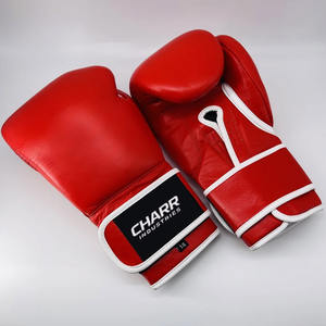 Gants de boxe en cuir légers avec coutures robustes, antidérapants et sangle de poignet réglable pour l'entraînement prolongé en promotion - Product Image 1