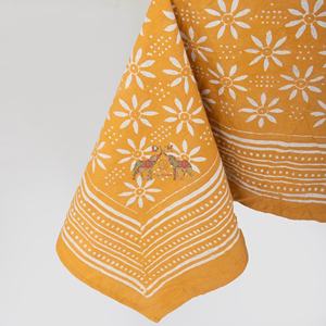 Última Colección Dabu, Mantel de Algodón Hecho a Mano con Estampado Floral Indio, Decoración para Bodas, Cubierta de Mesa - Product Image 5