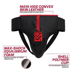 อุปกรณ์ป้องกันอวัยวะเพศชาย Parana สำหรับมวยไทย คิกบ็อกซิ่ง MMA ฝึกซ้อมต่อสู้ คุณภาพส่งออก ผลิตจากหนังแท้ สำหรับผู้ชายและผู้หญิง - Product Image 6