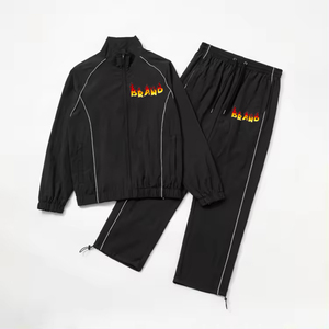 2026 <b>Men</b> Polyester <b>Track</b> Suits Patchwork Zip up Nylon <b>Jacket</b> and Pants Jogger Gym Sets Custom Tracksuit Unisex Nylon <b>Track</b> Suit - Product Image 1