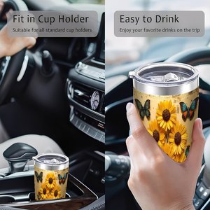 Gobelet isotherme en acier inoxydable à double paroi 20 oz, mug vierge pour sublimation avec finition argentée pour design personnalisé - Product Image 4