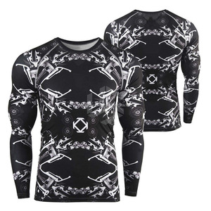Camiseta Deportiva de Manga Larga para Hombre, Estilo Rashguard, Compresión Personalizada, Tejido de Punto, para MMA y Fitness - Product Image 5