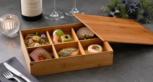 Caja de Madera Premium para Servir Alimentos, Estilo Japonés, para Presentación de Comida Fina en Hoteles, Restaurantes, Sushi, Horeca, Ecológica - Product Image 5