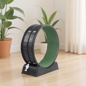 80*34*86CM Black PP Track Connector Assembly Shape Green Carpet 15kg Cat Treadmill Including 1 Cat Teaser Stick <b>Exercise</b> <b>Wheels</b> - Product Image 2