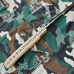 Couteaux de chasse sur mesure, couteau à dépecer en damas fait main, lame fixe, couteau de chasse d'extérieur avec étui en cuir - Product Image 5