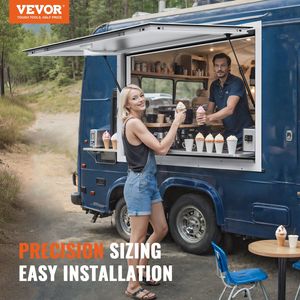 72 \ "x48 \" finestra di concessione in lega di alluminio per Food truck 85 gradi di supporto per finestra porta tenda trascinamento gancio non inclusa - Product Image 2