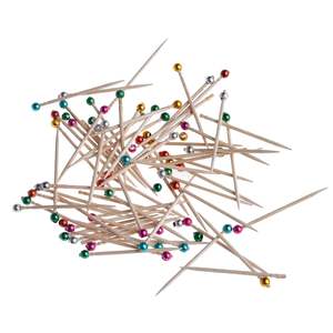 Colorful Beaded Bamboo <b>Toothpicks</b> Decorative Cocktail Picks for Appetizers Drinks Party Snacks - Product Image 4