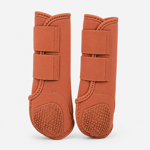 Bottes d'équitation en microfibre couleur tan, ajustement sécurisé, protection des chevilles, pour l'entraînement, la course, le saut d'obstacles et l'utilisation en écurie SP-60782 - Product Image 1