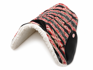 Cache-oreilles en fourrure de qualité supérieure avec motif rouge et noir, doublure polaire et housse de <span class=keywords><strong>selle</strong></span> pour l'équitation et la chaleur hivernale - Product Image 2